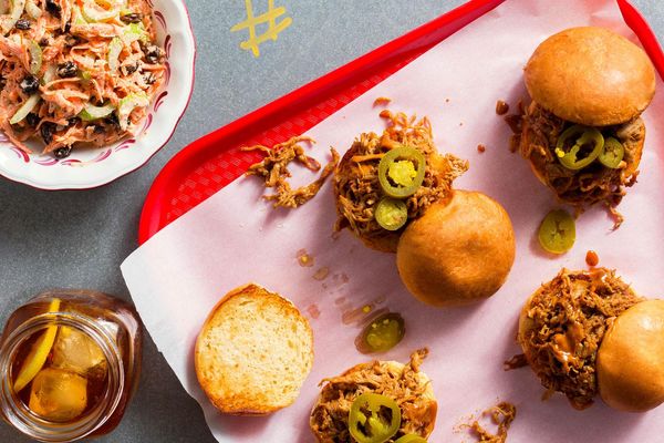 South Carolina BBQ pork sliders with carrot-raisin slaw