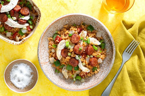 Jambalaya with chicken and andouille sausage