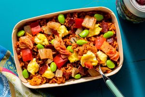 Pancetta-kimchi fried rice