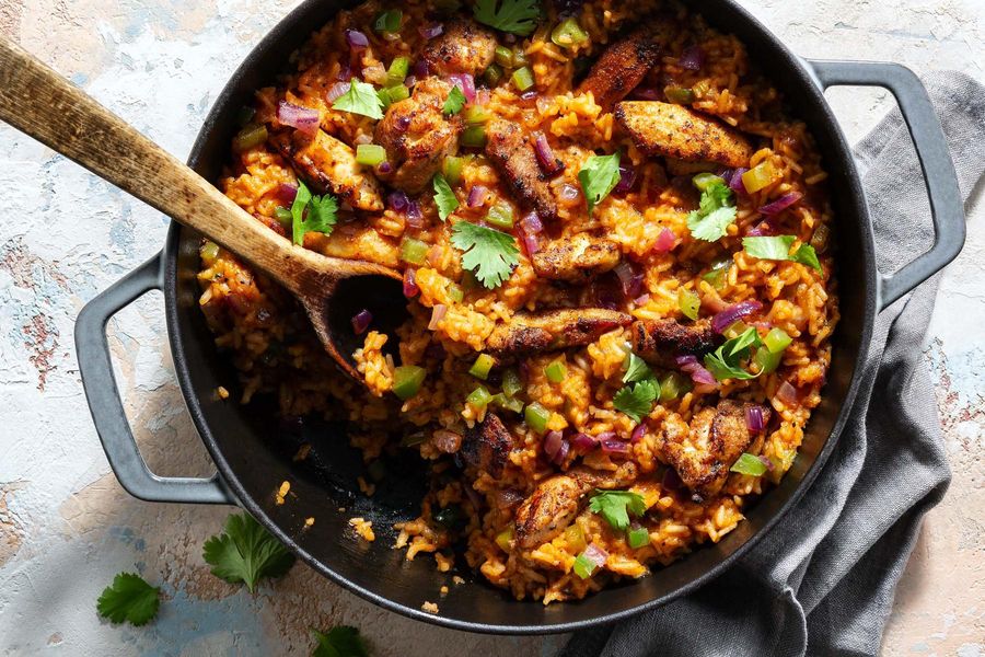 One-pot chicken and Spanish rice