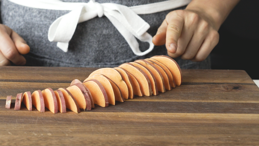 One Potato, Two Potato, How to Cut a Sweet Potato