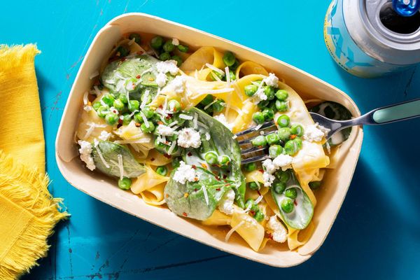 Veggie pappardelle al limone