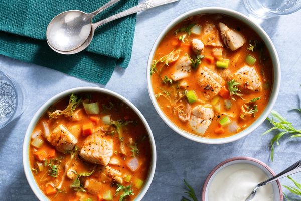 Basque-style bouillabaisse with sole and tarragon