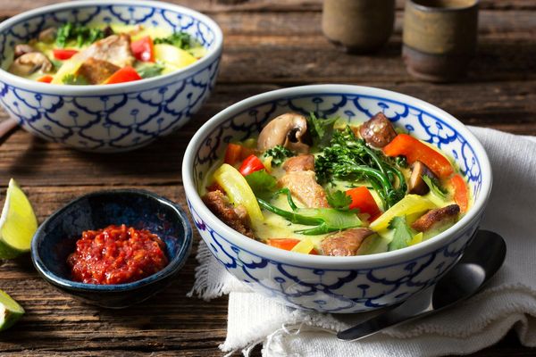 Chicken tom kha gai soup