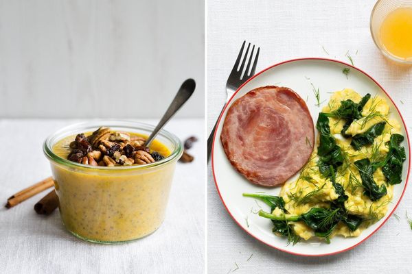 Two Breakfasts: Overnight chia, pumpkin pudding & Green eggs and ham