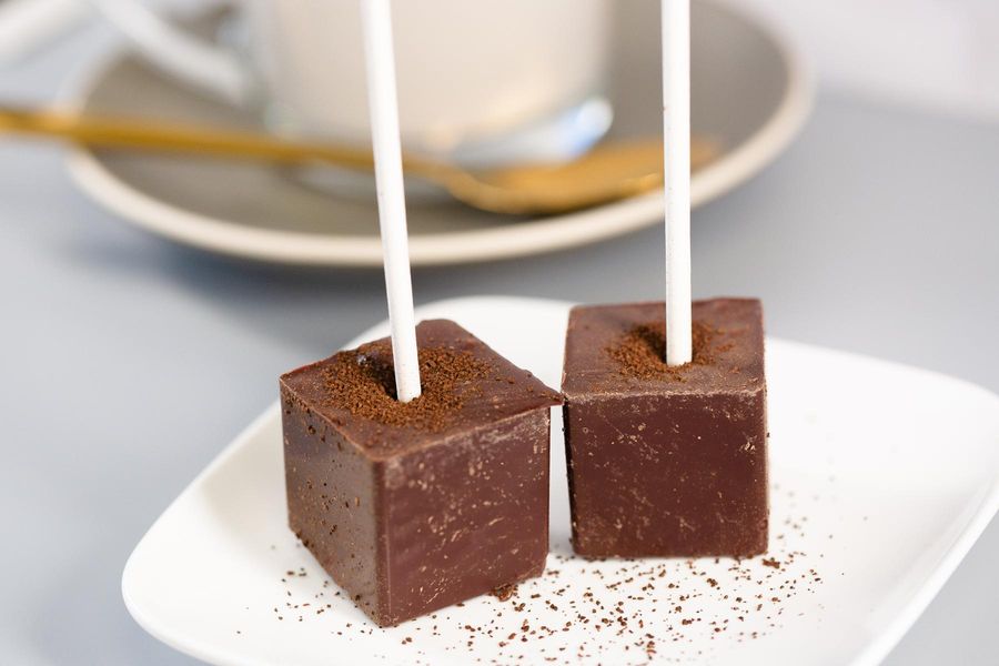 Espresso dark chocolate cocoa stirrer