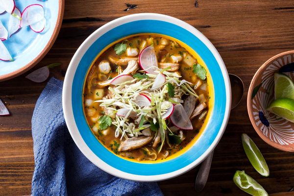 Ancho Chicken Pozole with Hominy | Sunbasket