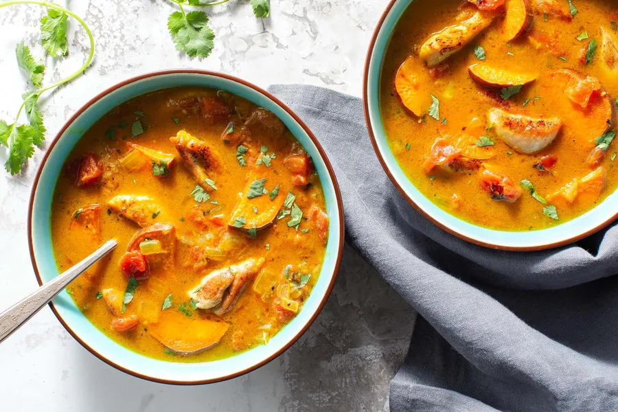 Burmese chicken and sweet potato curry