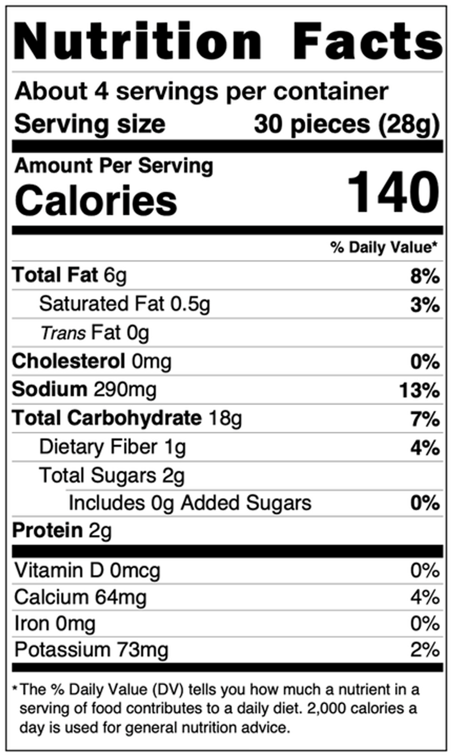 The Good Crisp Company Spicy Cheese Balls Nutrition