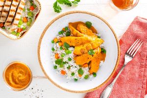 Butter chicken with basmati rice pilaf