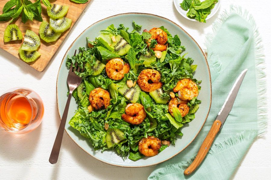 Honey-lime salad with kiwi, Marcona almonds, and your choice of protein