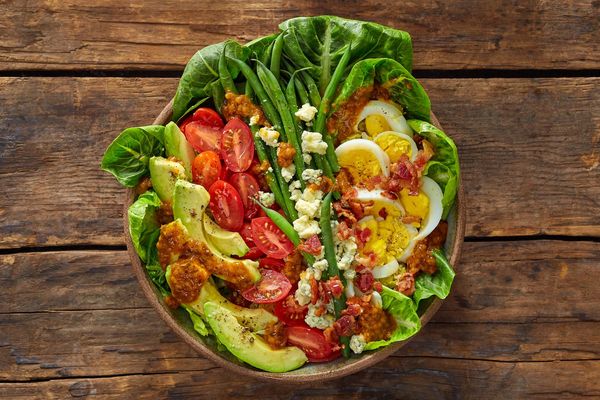 California Cobb Salad with Bacon & Sweet Lemon-Basil Dressing
