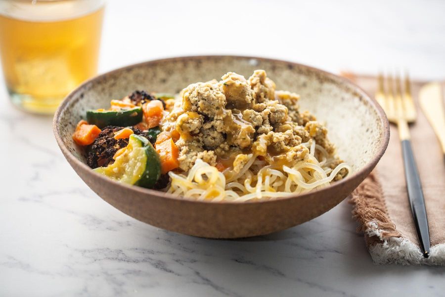 Ginger citrus turkey noodle bowl