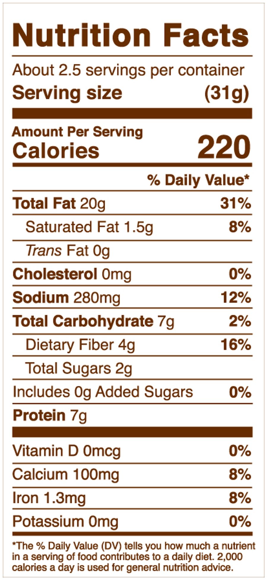 Rosemary Maple Sea Salt Almonds (2 count) Nutrition