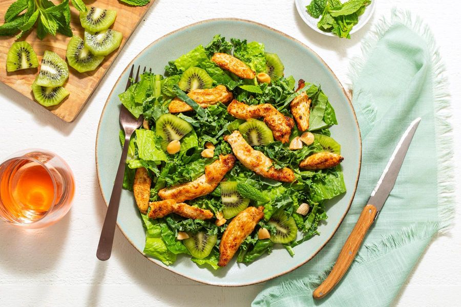Honey-lime salad with kiwi, Marcona almonds, and your choice of protein