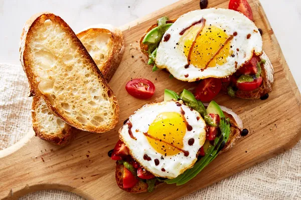 California Eggs Bruschetta Caprese