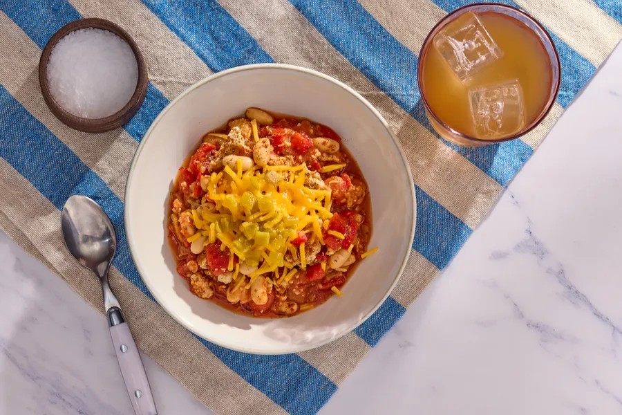 White bean turkey chili
