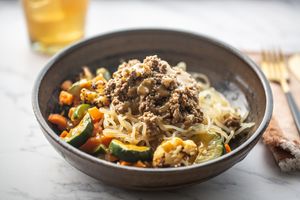 Ginger citrus beef noodle bowl