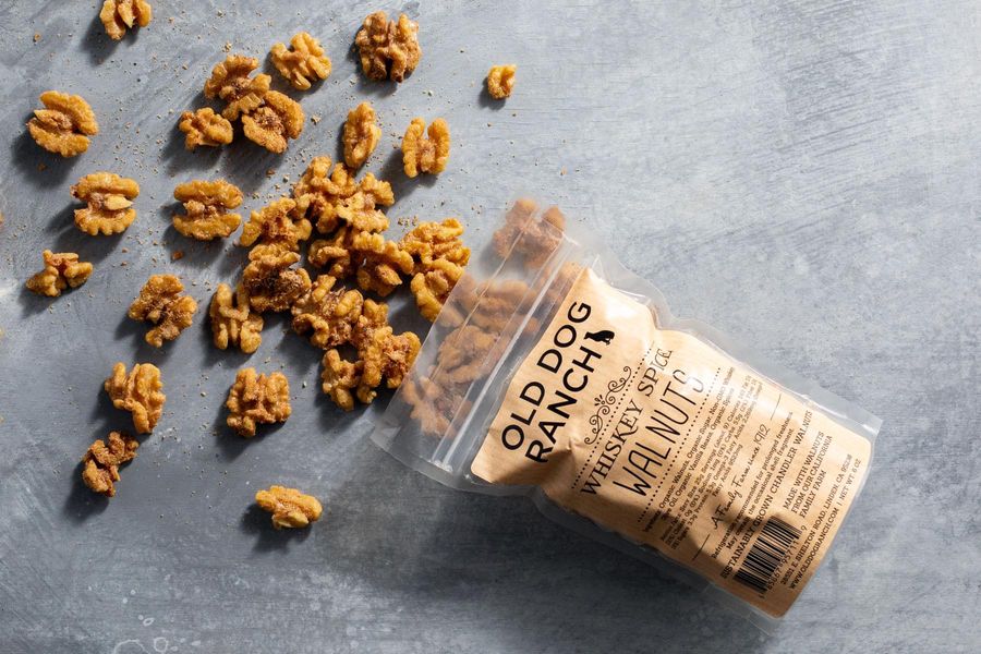 Whiskey spice walnuts