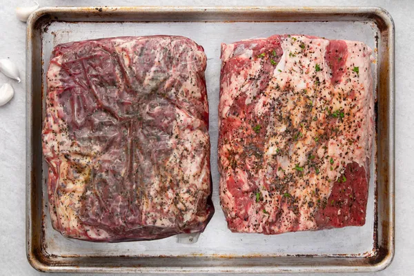 Boneless Prime Rib Roast with Butter and Seasoning