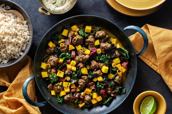 Indian beef keema with parsnip, chard, and scallion yogurt