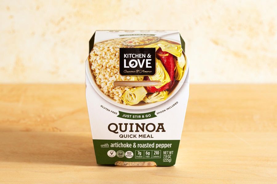 Quick Quinoa Meal, Artichoke and Roasted Pepper