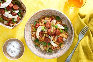 Jambalaya with chicken and andouille sausage