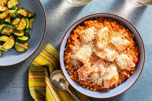Pollock and tomato-fregola 