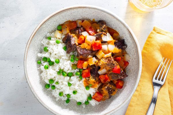Braised beef panang curry