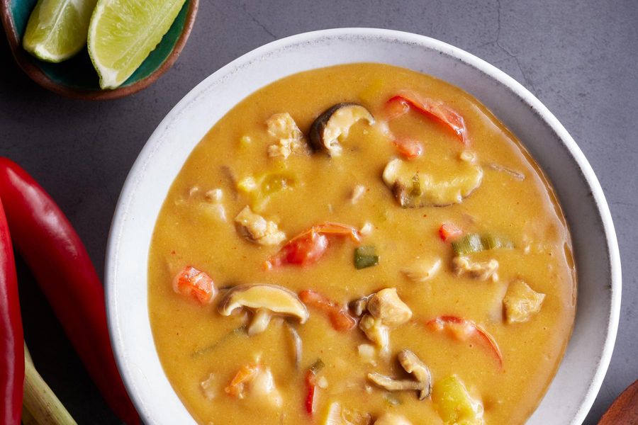 Thai Coconut Curry Chicken Soup