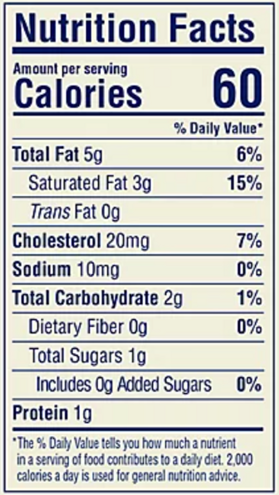 Very Veggie Cream Cheese Spread Nutrition