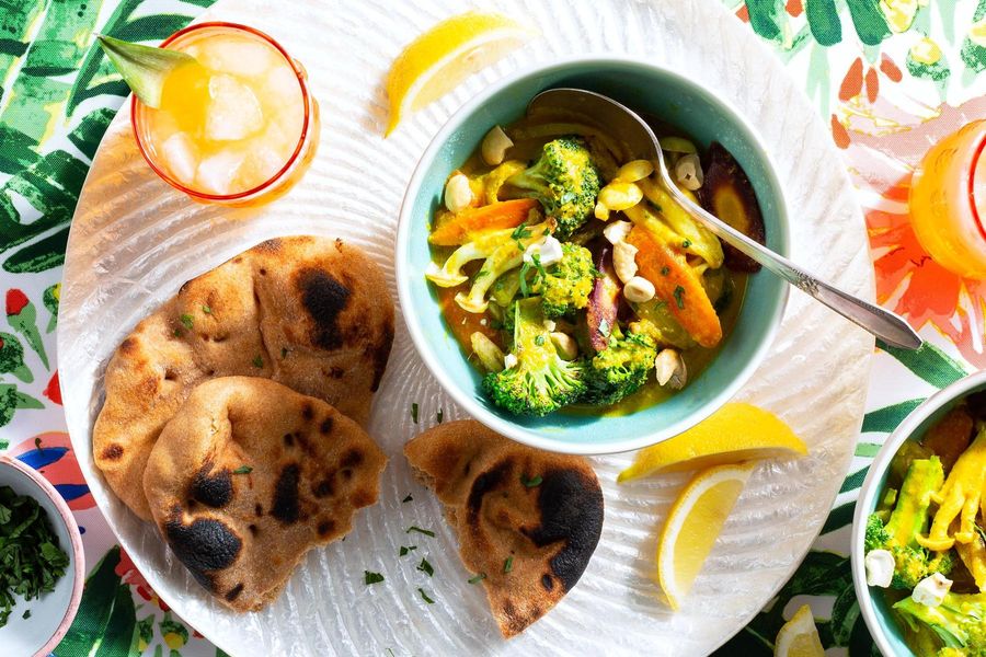 Big Island vegetable curry with warm naan