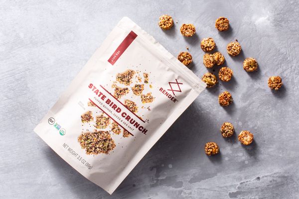 Organic State Bird Crunch puffed quinoa and seeds snack