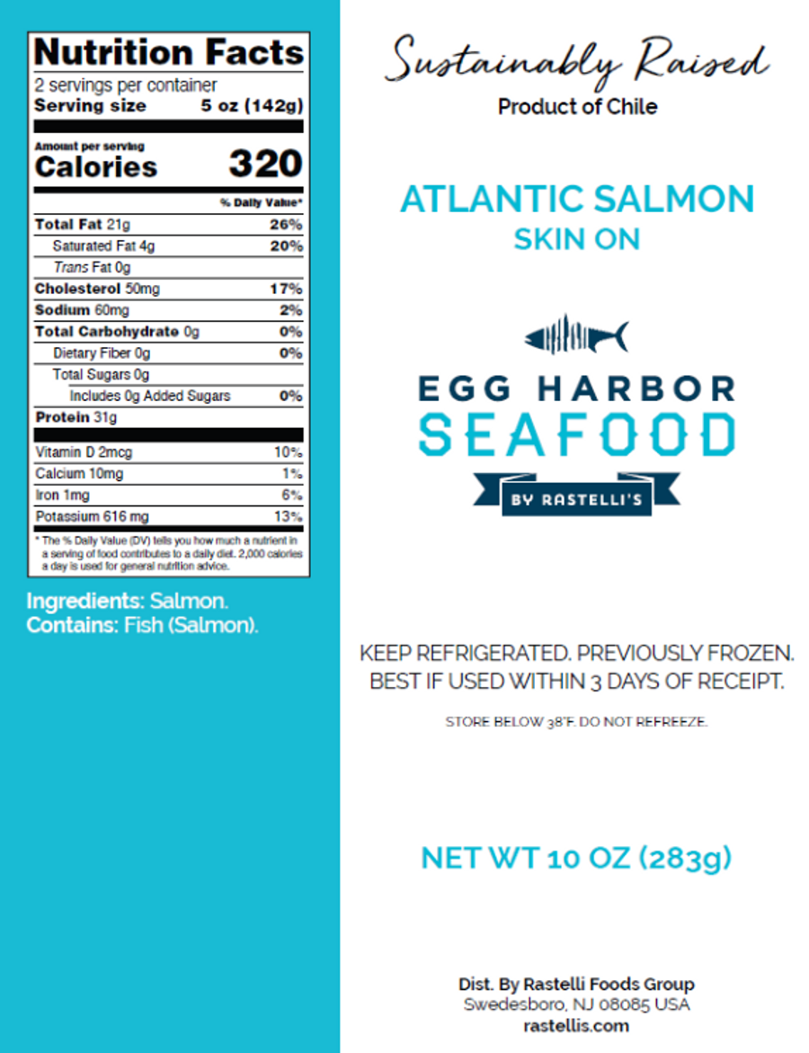 Sustainably Raised Chilean Salmon Fillets (2 count) Nutrition