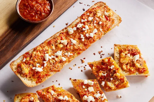 Romesco Sauce & Feta Bruschetta