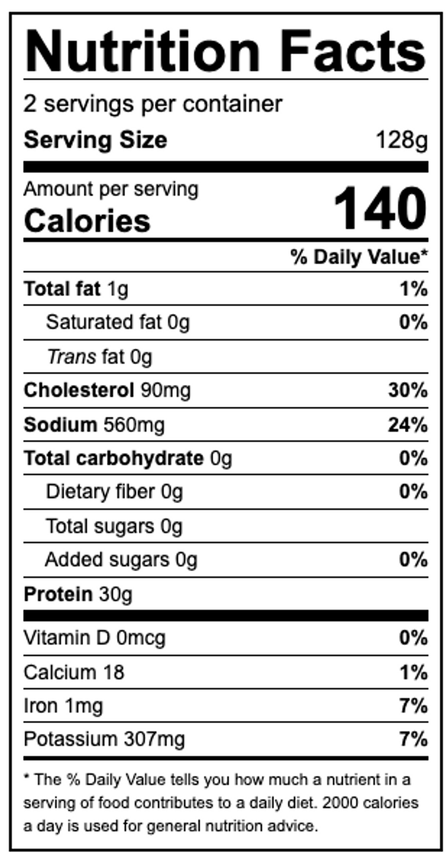Cooked Sous-Vide Chicken Breast Nutrition