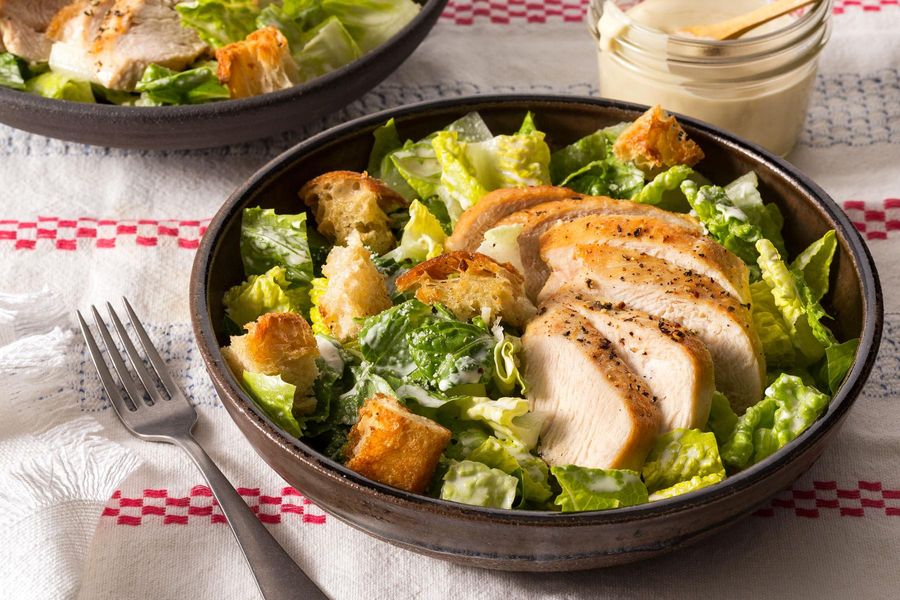 Simple Chicken Caesar Ciabatta Croutons Image