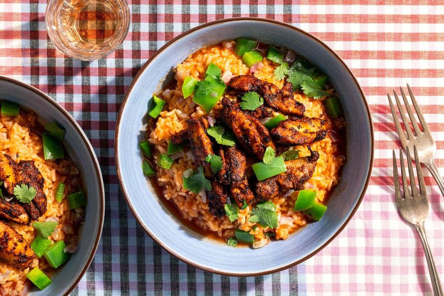 One-pot chicken and Spanish rice