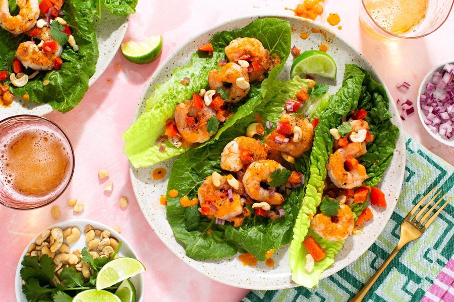 Thai lettuce cups with coconut curry and your choice of protein