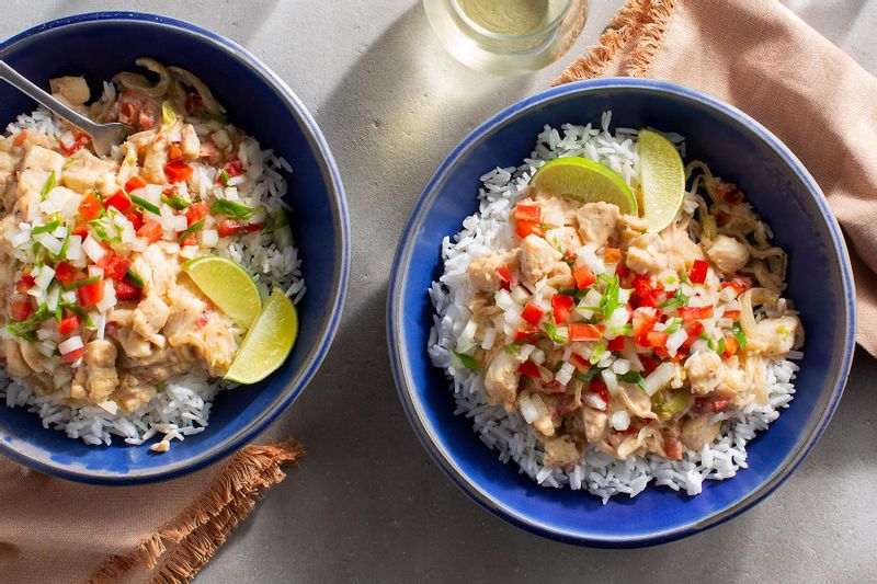 Brazilian Moqueca with Sole and Tomato Salsa over Steamed Rice | Sunbasket