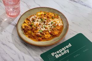 Four-Cheese Ravioli Bolognese