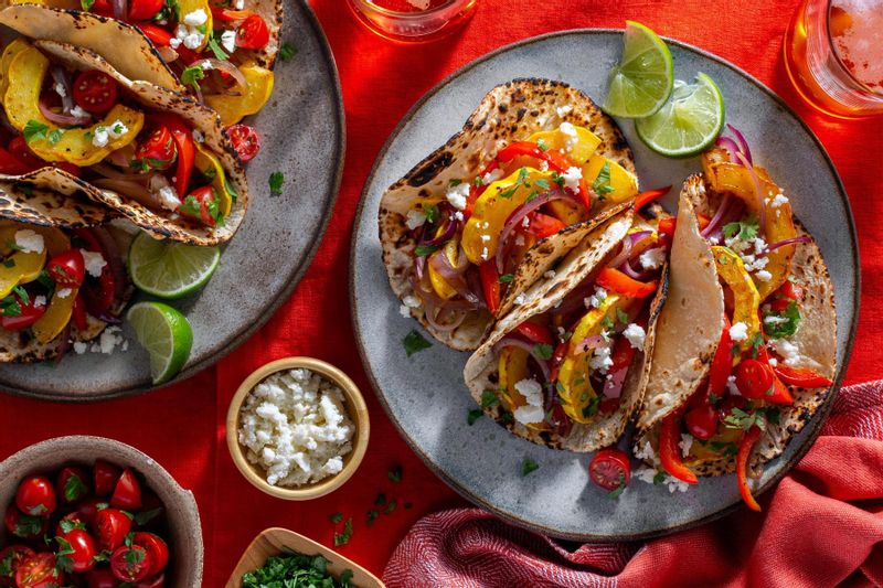Delicata Squash Fajitas with Tomato Salsa and Queso Fresco | Sunbasket