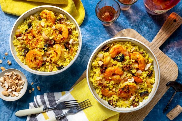 Balinese chicken stir-fry with coconut-turmeric cauliflower “rice”