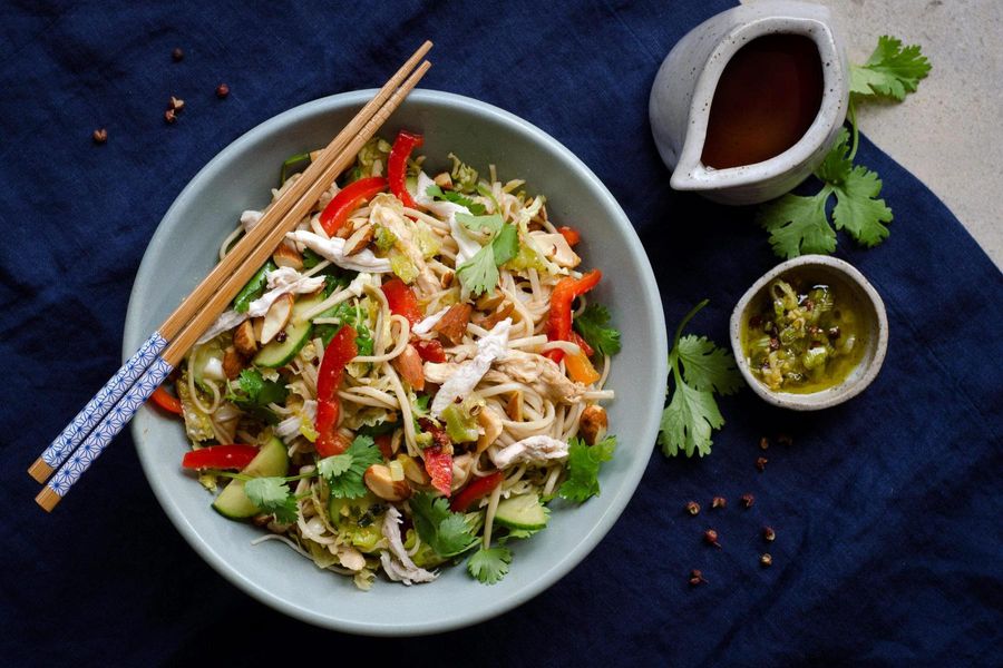 Szechuan chicken noodle salad