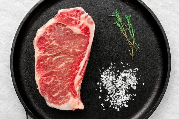 Black Angus Prime NY Strip Steak, Bone-In (1 count)