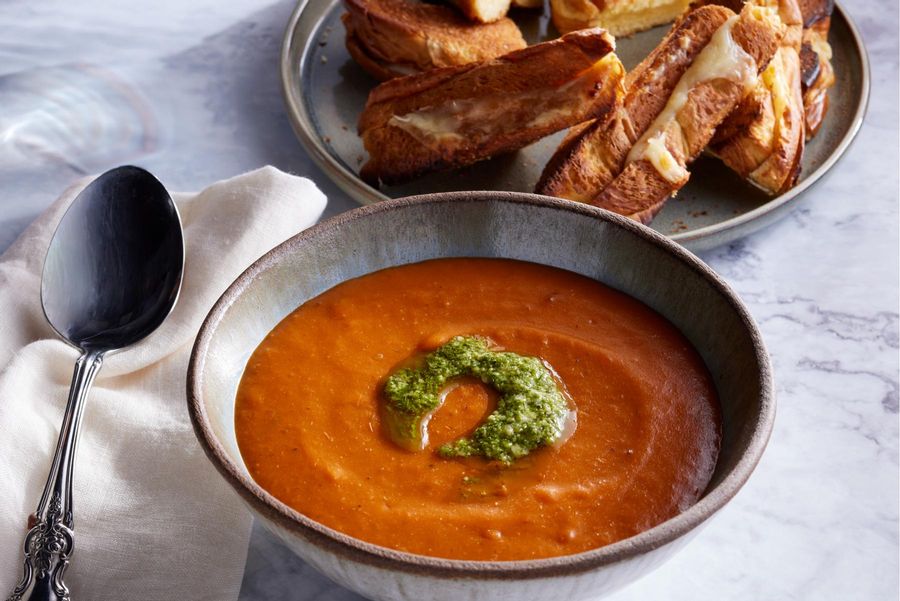 Tomato Bisque and Gourmet Grilled Cheese