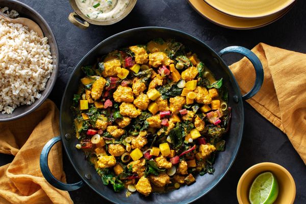 Indian beef keema with parsnip, chard, and scallion yogurt