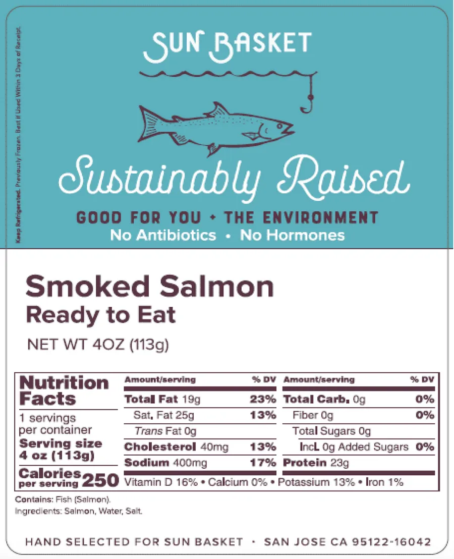 Smoked Atlantic Salmon Nutrition