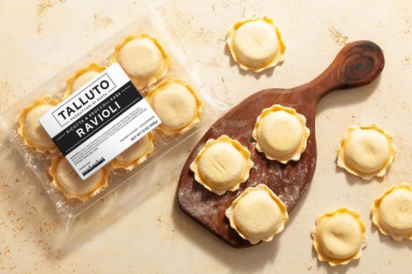 Ricotta and broccoli rabe ravioli