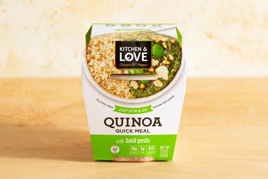 Quick Quinoa Meal, Basil Pesto